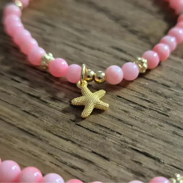 Heilsteinset Heilsteinarmband und Heilsteinkette Koralle